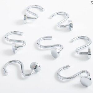 West Elm Modern Shower Curtain Rings (Set of 12) - Polished Nickel